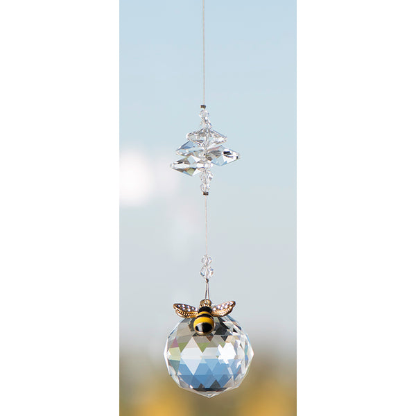 Abeille sur boule de cristal 30mm