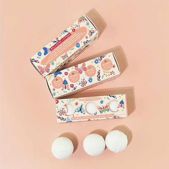Trio de bombes de bain Flower Power Phase de Lune