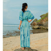 Maxi Dress Bone Tie Dye - blue