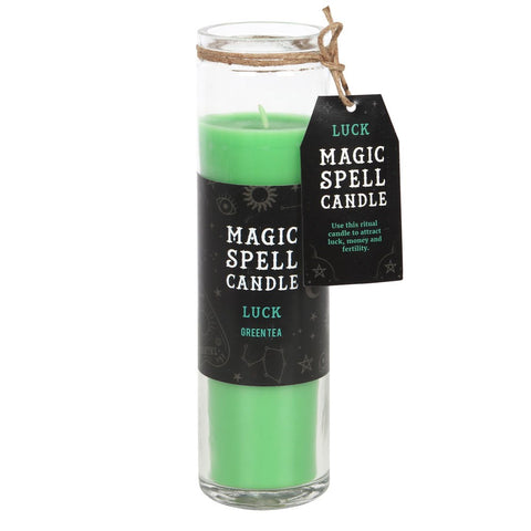 Candle Magic Spell Luck - Green Tea
