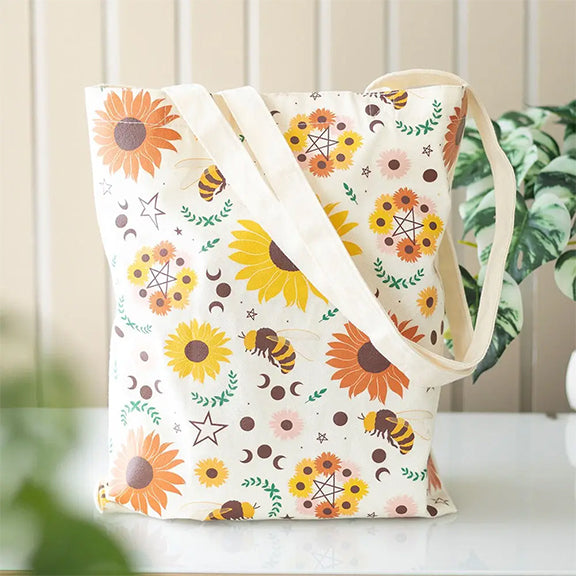 Tote Bag Summer Solstice Print Polycotton