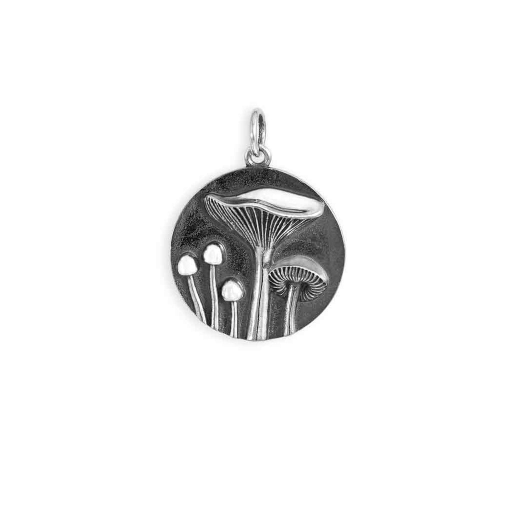 Five Mushroom Charm Sterling Silver