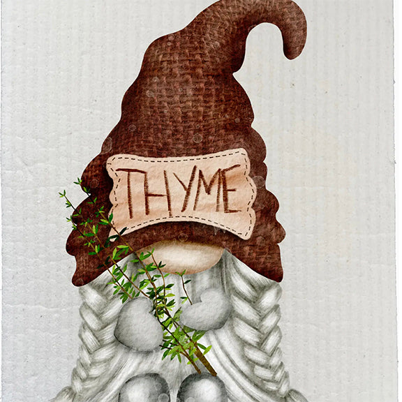 Dish Cloth Gnome Herbs Thyme