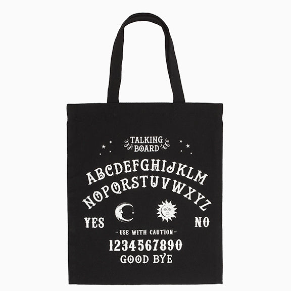Tote Bag Black Gothic Ouija Talking Board Polycotton