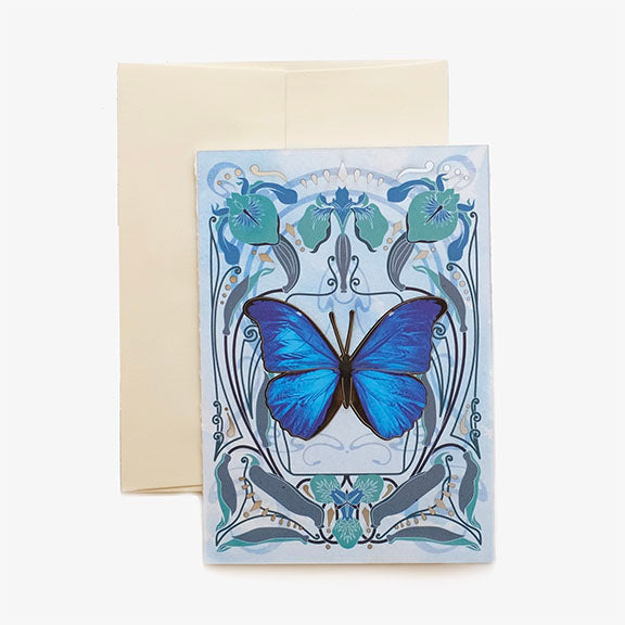 Greeting Card  'Pop-Out' Blue Morpho Butterfly