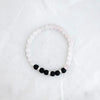 Bracelet 6mm matte rose quartz & lava