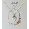 Birth Flower Necklace: August sterling silver