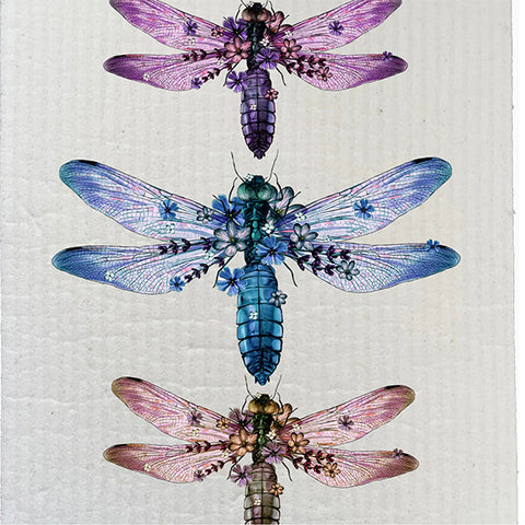 Dish Cloth Vintage Dragonflies