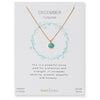Birthstone Necklace Rose Gold December Turquoise