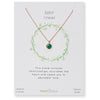 Birthstone Necklace Rose Gold May Emerald