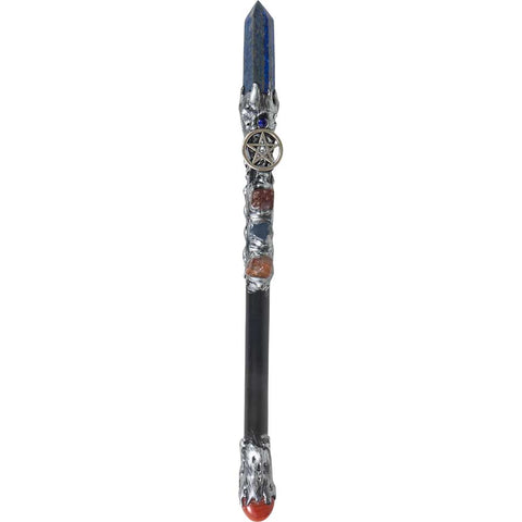 Magick Wand - Lapis Point w/Silver Pentacle