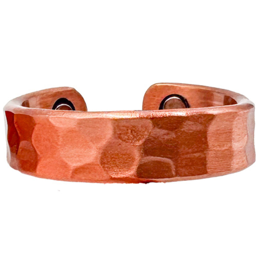 Magnetic Copper Ring - Hammered