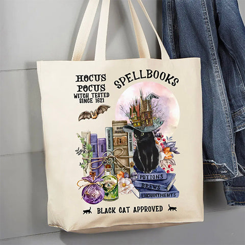 Canvas tote bag - Hocus Pocus Spellbooks