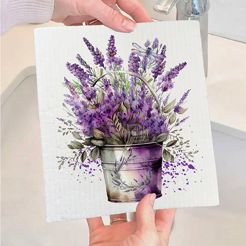 Dish Cloth Lavender Bouquet