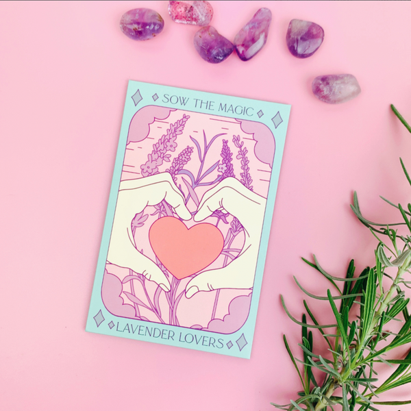 Jardin de tarot des amoureux de la lavande + paquet de graines cadeau