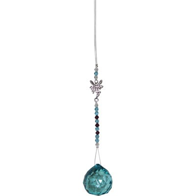 Sphère/Fée Cristal Turquoise à Suspendre 30mm