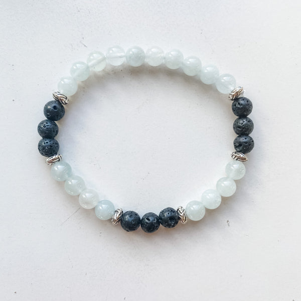 Bracelet Astrologie - Bélier - Aigue-marine 6mm