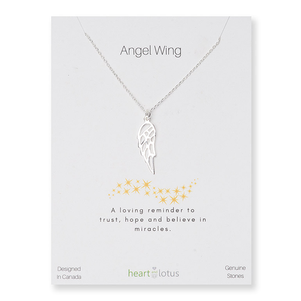 Necklace carded wing sterling silver
