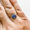 Ring labradorite triangle sterling silver