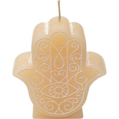 Candle Sacred Symbol - Fatima Hand Ivory
