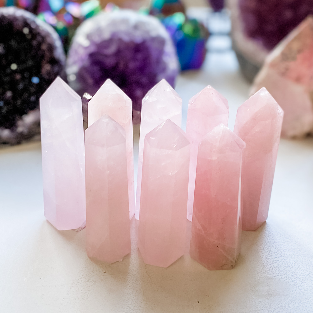 Pointe de quartz rose