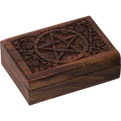 Boîte Bois Filigrane Pentacle 5
