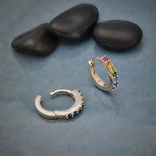 Boucle d'oreille gemmes chakra huggie