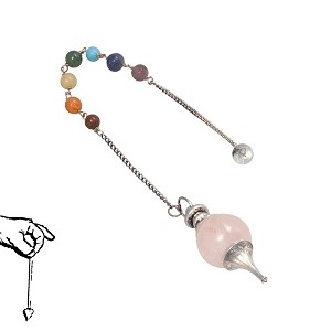 Pendule Chakra Quartz Rose