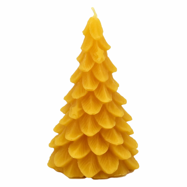 Beeswax Candle - natural yule tree