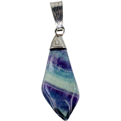 Pendentif goutte fluorite