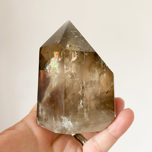 Pointe de quartz fumé