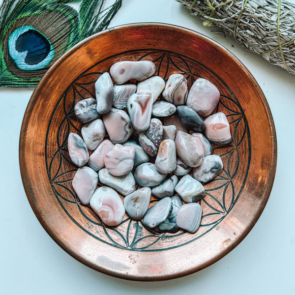 Agate du Botswana dégringolée