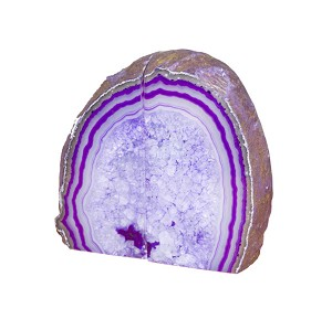 Serre-livres en agate violet