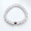 Bracelet 8mm angel aura rose quartz