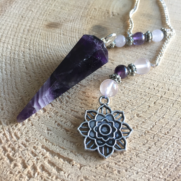 Pendule Améthyste Lotus