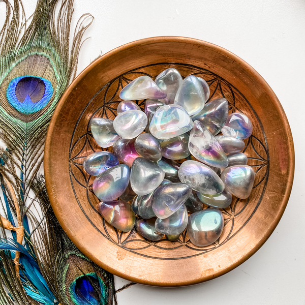 Quartz d'aura gris dégringolé