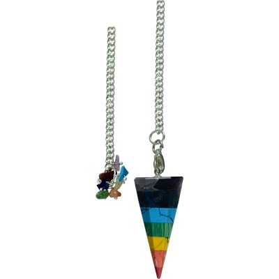 Pendule pierres arc-en-ciel