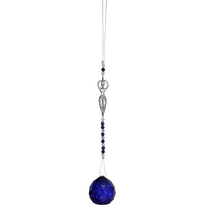 Sphère/Déesse Bleue En Cristal Suspendue 30mm