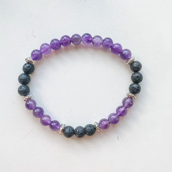 Bracelet Astrologie - Verseau - Améthyste 6mm