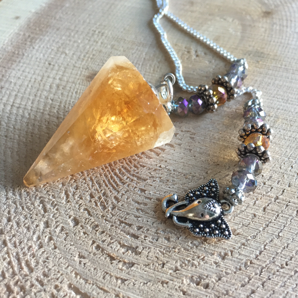 Pendule citrine Ganesh