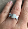 Bague triple lune en argent sterling