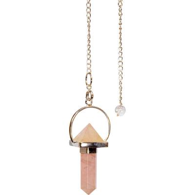 Pendule Quartz Rose pyramide & pointe