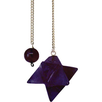 Pendule améthyste merkaba
