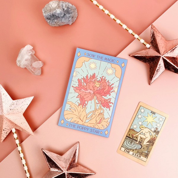 Le jardin de tarot Poppy Star + paquet de graines cadeau