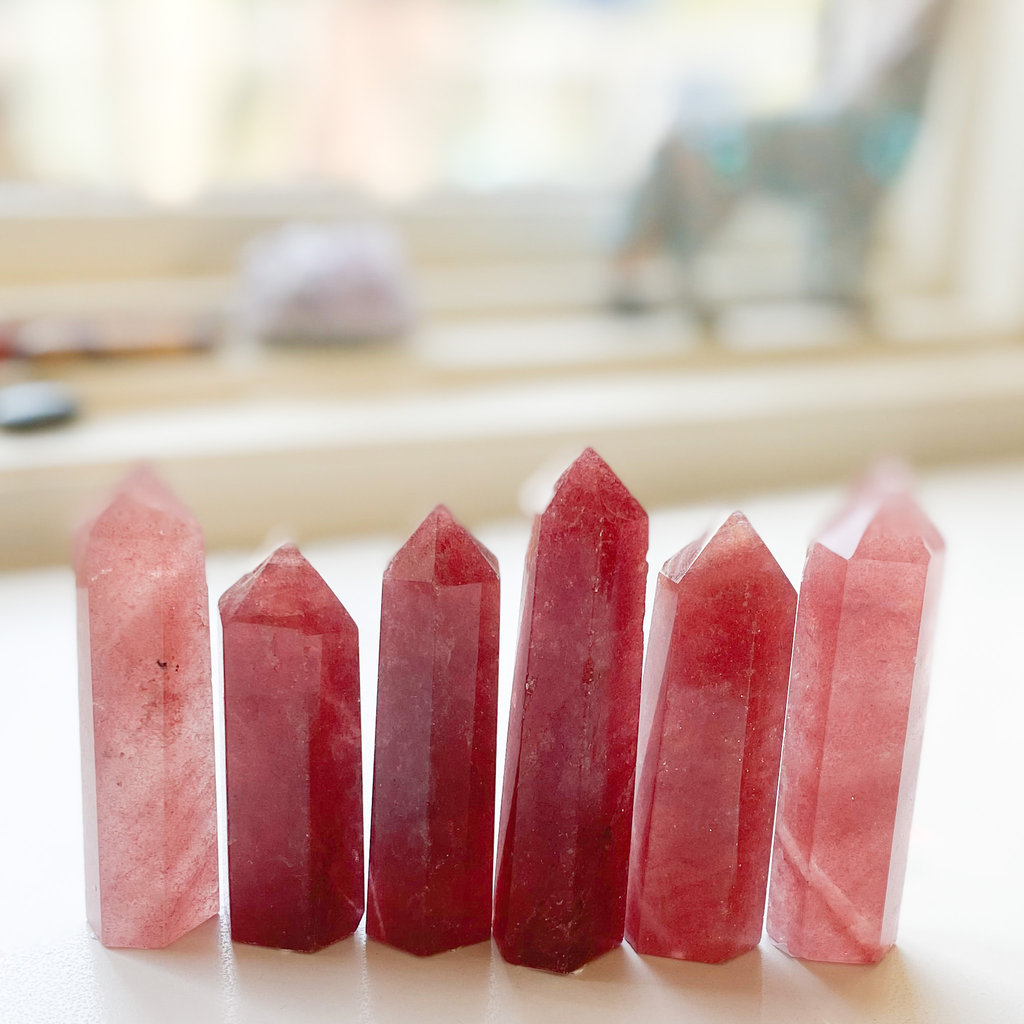 Pointe de quartz fraise