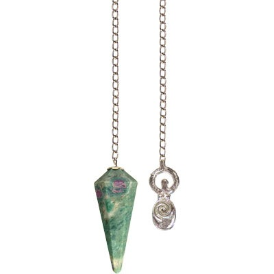 Pendule Rubis Zoisite avec Déesse