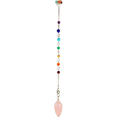 Pendule chakra quartz rose
