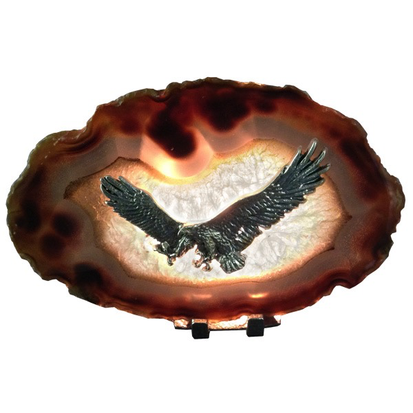 Agate tranche aigle étain