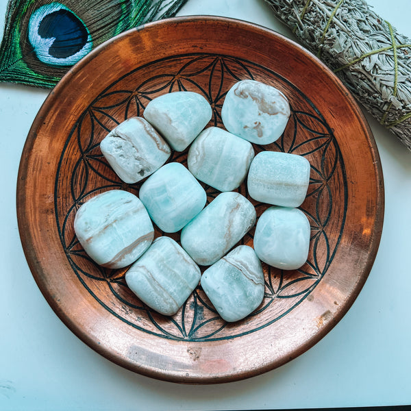 Caribbean calcite tumbled