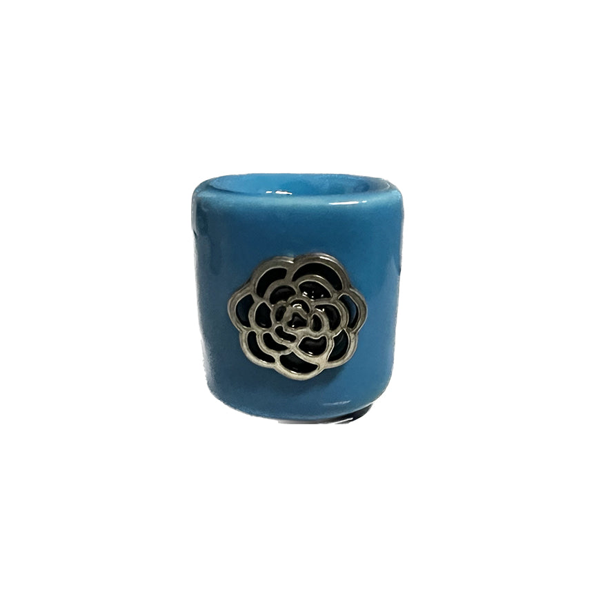 Bougeoir mini - Bleu/lotus